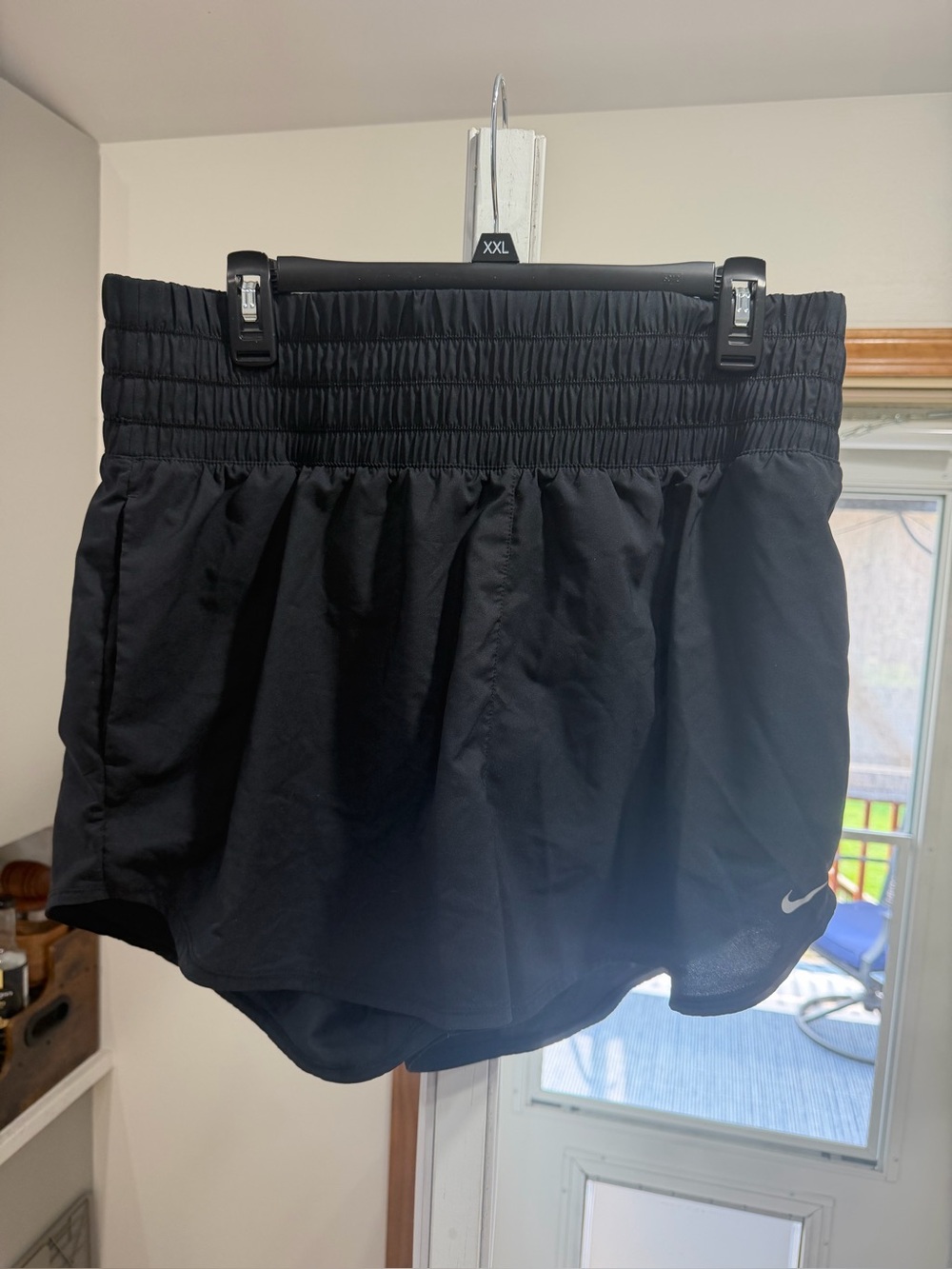 Nike Black Women’s Athletic Shorts with Smocked Waist